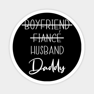 Daddy Mommy Pregnancy Announcement Couple Matching T-Shirt Magnet